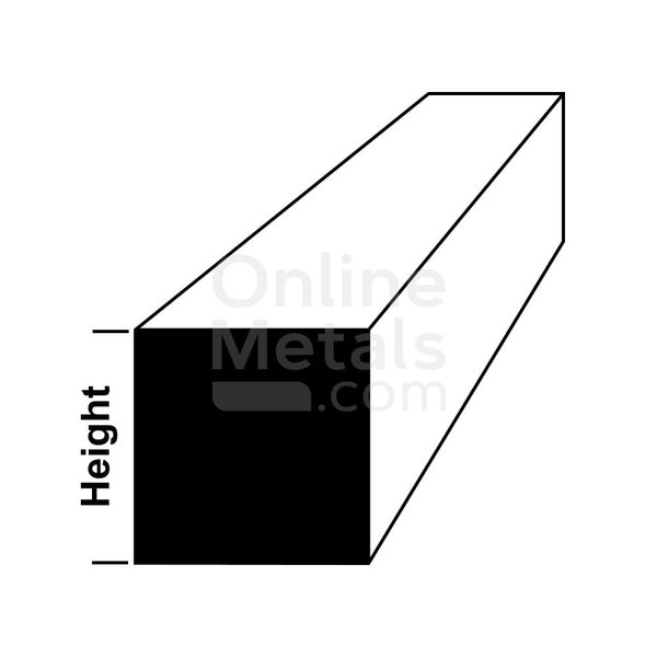 Onlinemetals 0.75" Brass Square Bar 385-M30 Extruded 20863